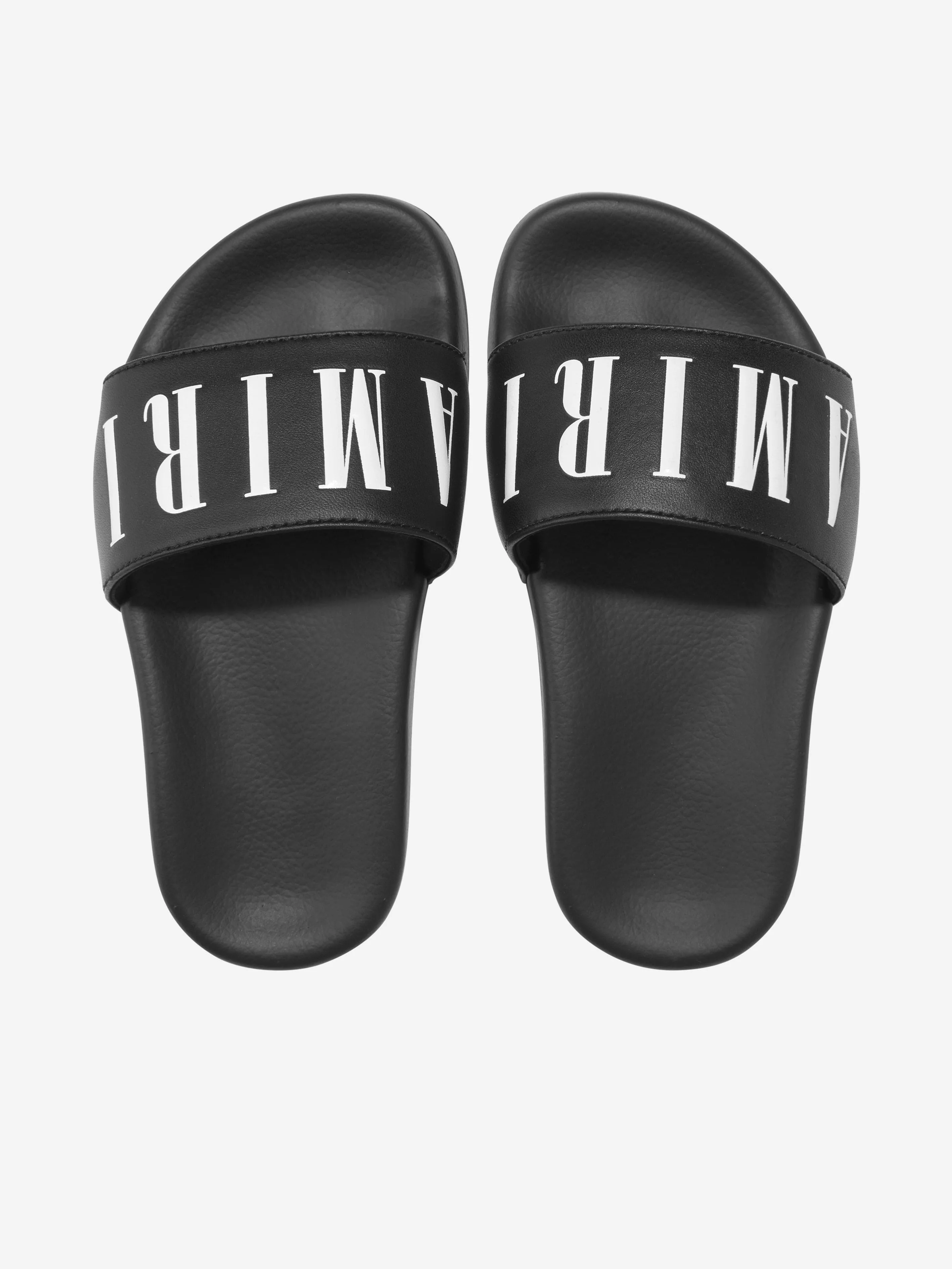 Amiri Kids Logo Sliders in Black