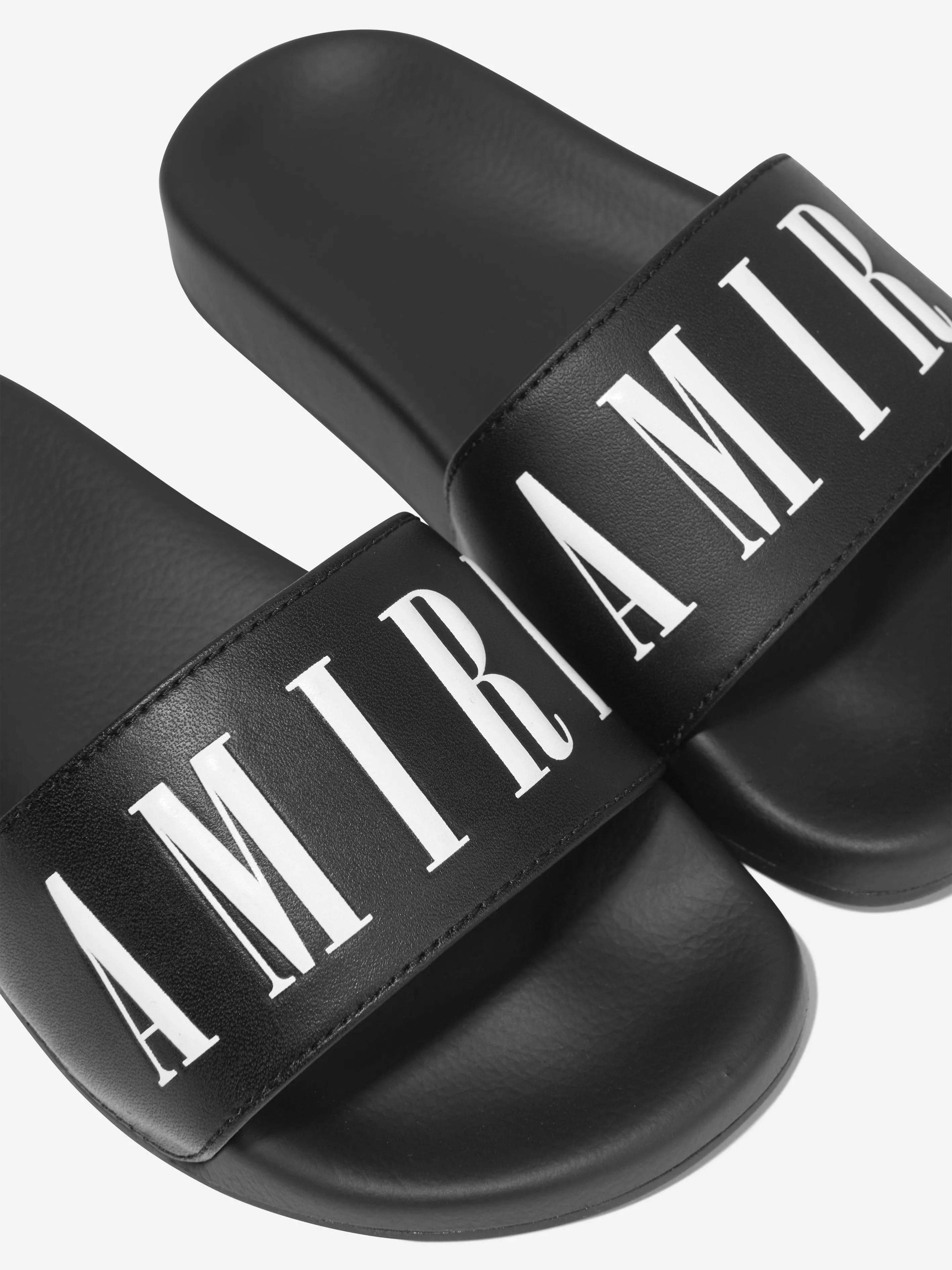 Amiri Kids Logo Sliders in Black