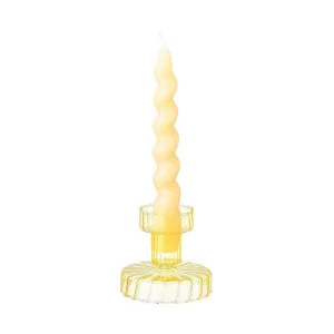 Candle & Candle Holder Set Yellow