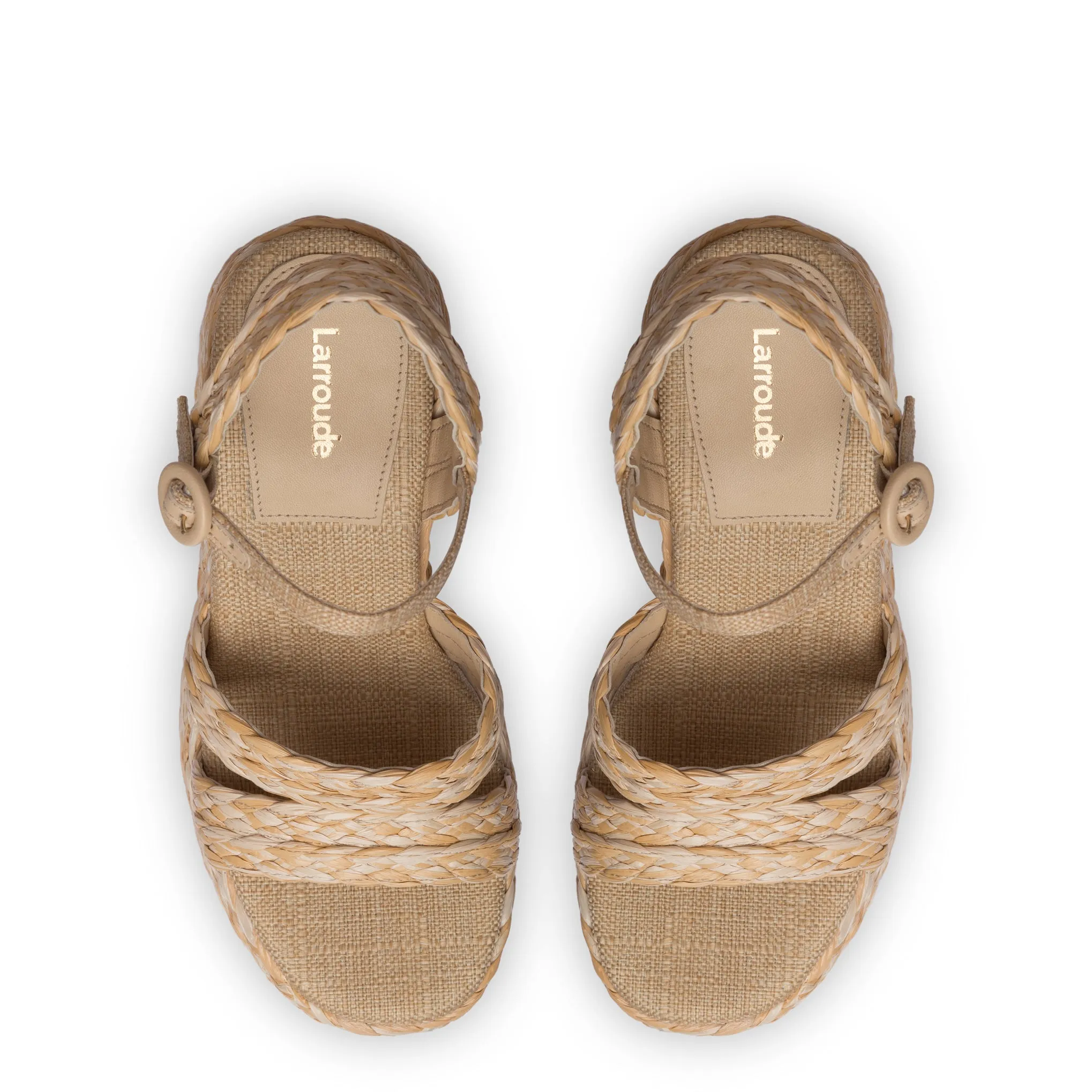 Carmen Platform Sandal In Natural Raffia