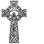 Celtic Wall Cross W/2-tone Corpus