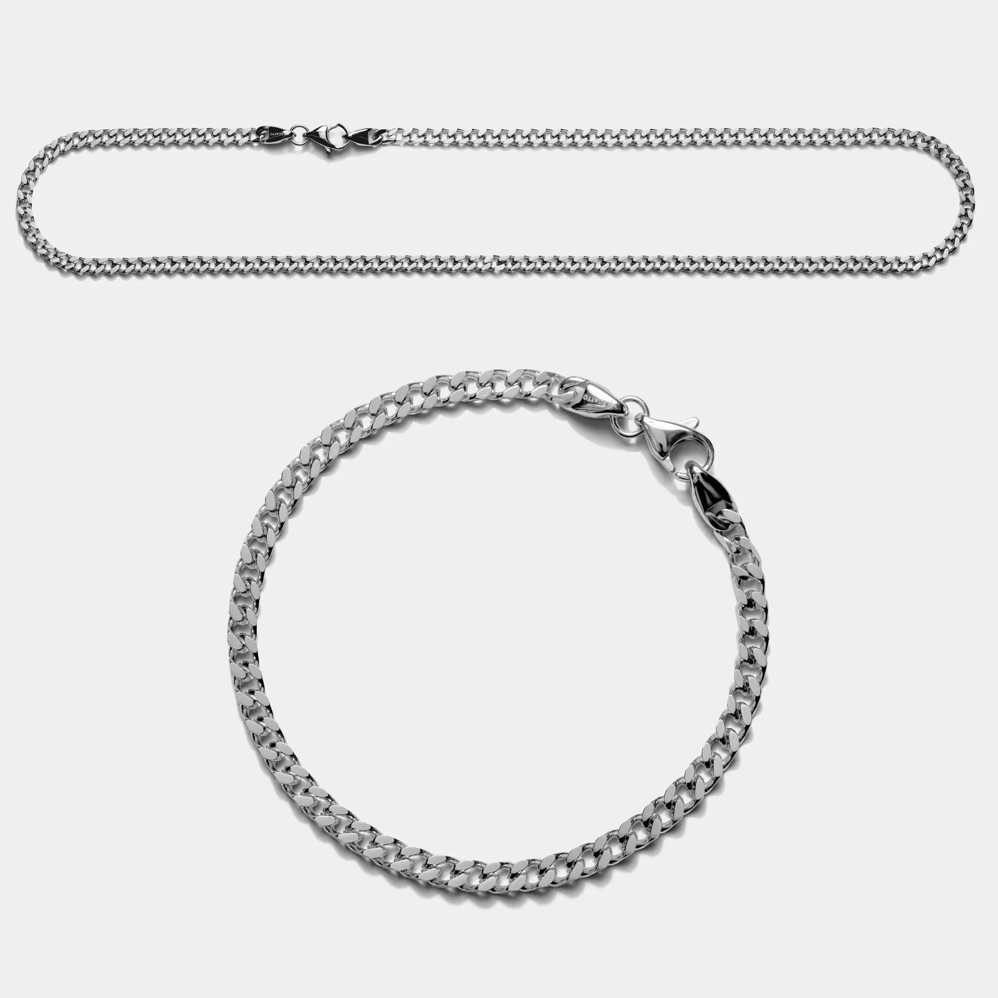 Cuban Chain Link Bundle Silver (4mm)