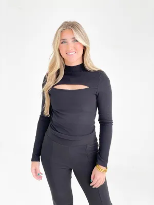 Cut-Out For It Top - Black