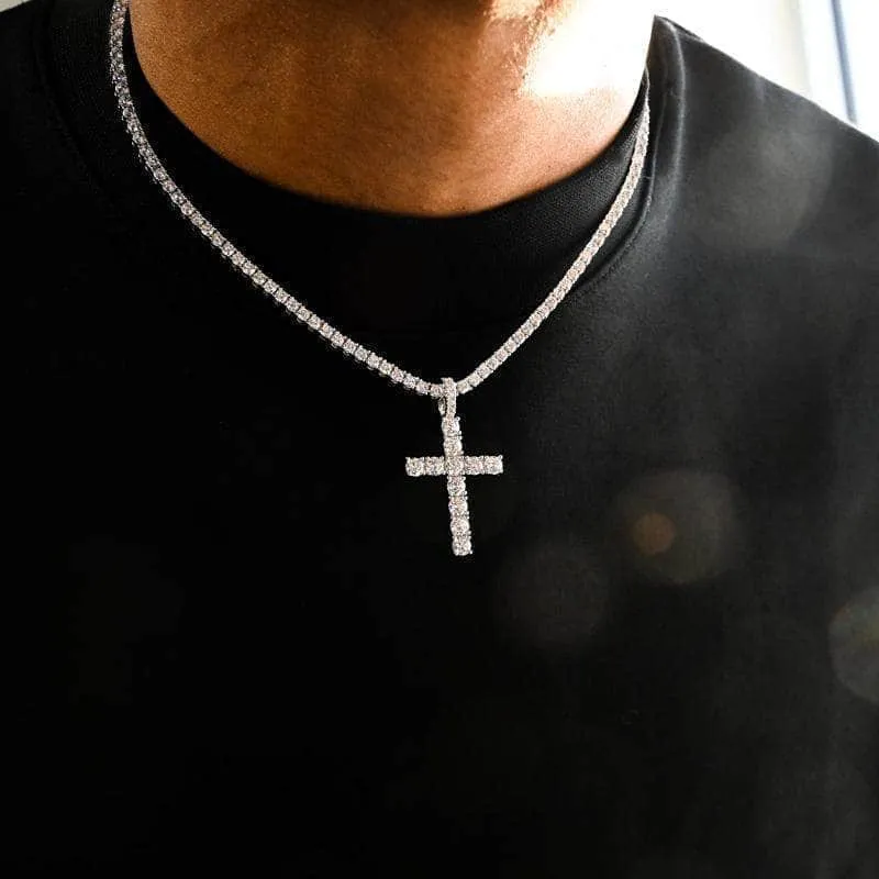 Diamond Cross in Yellow Gold