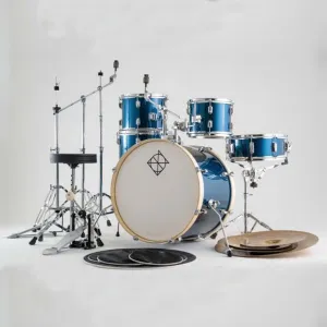 Dixon REPODSP522C1OBS Spark 5pc Drum Kit In Ocean Blue Sparkle With Cymbal