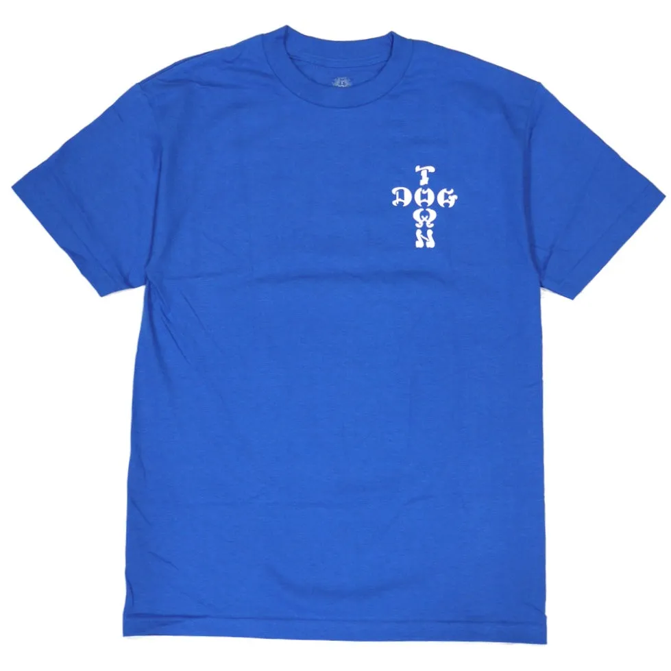 Dogtown Cross Logo S/S Tee Royal Blue/White