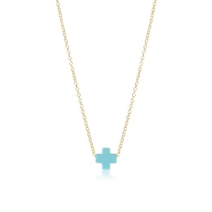 egirl signature cross necklace gold 14"