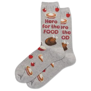 HOTSOX Women's Here For The Food Crew Socks