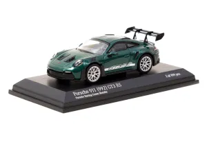 Minichamps X Tarmac Works 1/64 Porsche 911 (992) GT3 RS GT Porsche Racing Green Metallic - COLLAB64