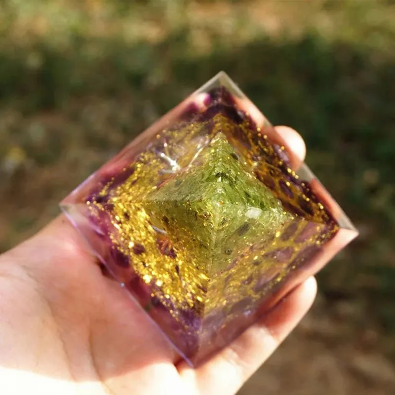 Natural Orgonite Reiki Energy Generator Healing Crystal