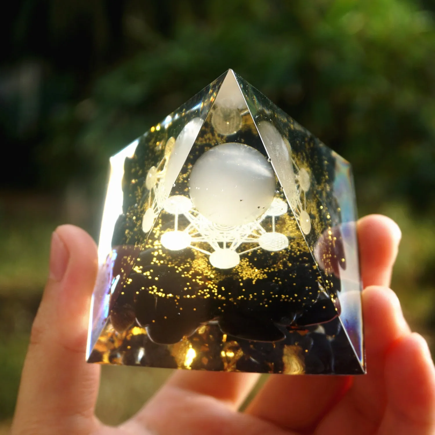 Natural Orgonite Reiki Energy Generator Healing Crystal