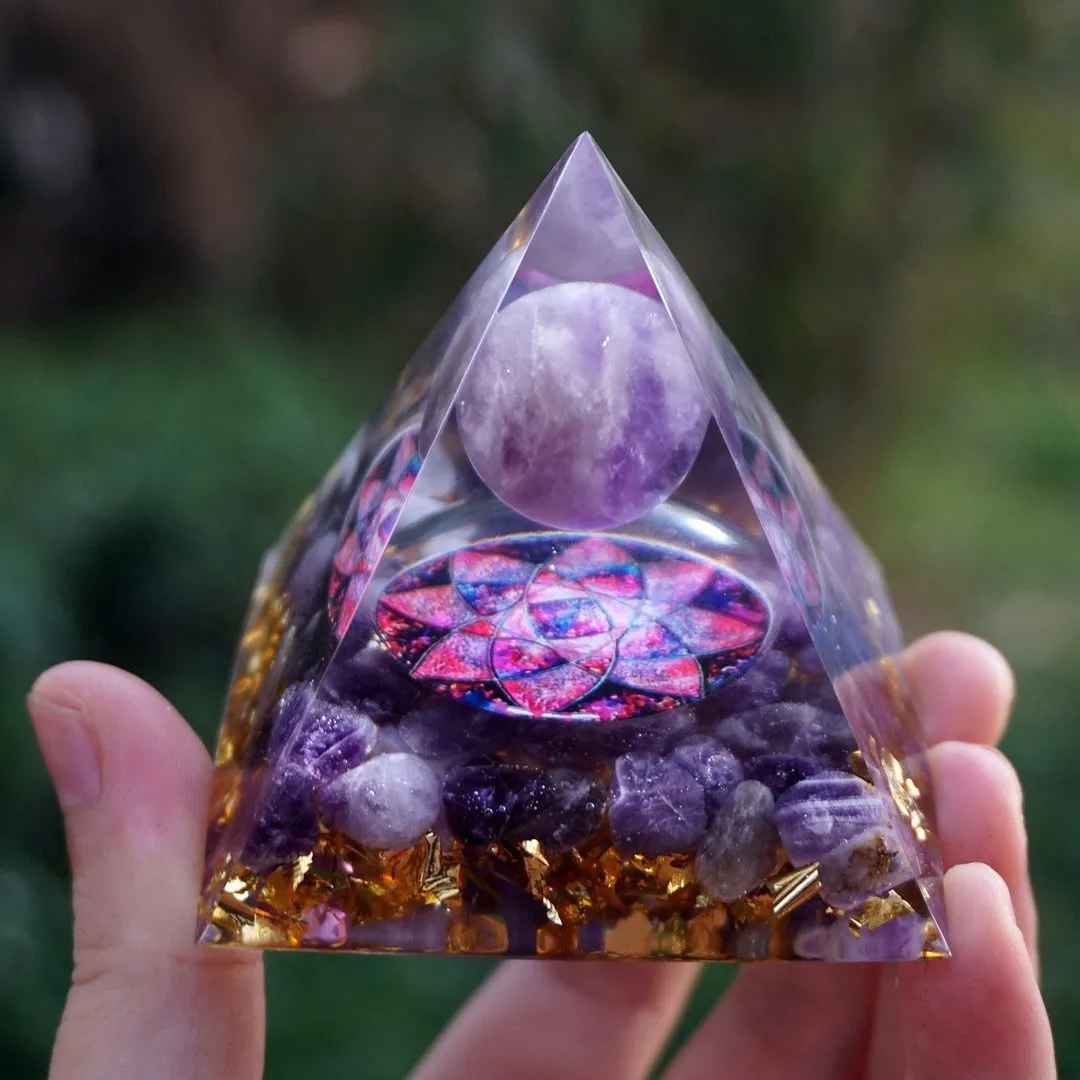 Natural Orgonite Reiki Energy Generator Healing Crystal