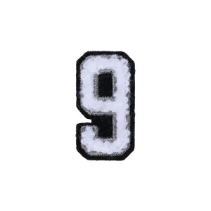 Number 9 Patch - 9 Black/White