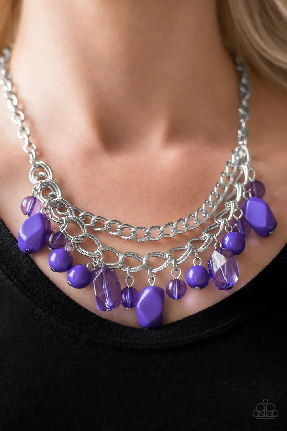 Open Door Jewelry - Brazilian Bay - Purple Necklace - Paparazzi Accessories