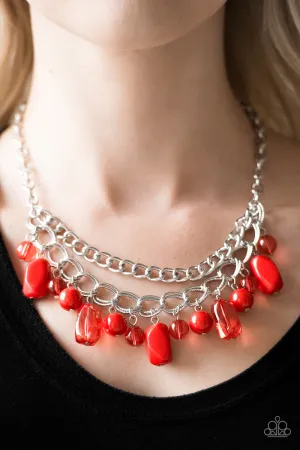 Open Door Jewelry - Brazilian Bay - Red Necklace - Paparazzi Accessories