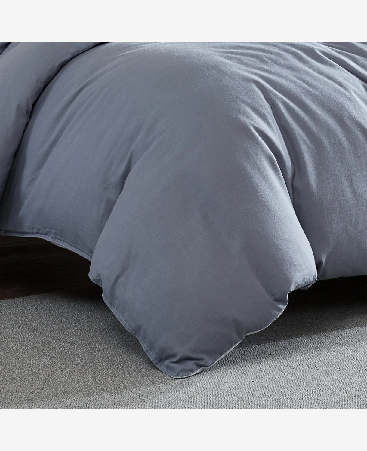 Organic Cotton Grey Duvet Cover Set