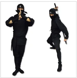 Perfect Ninja Suit Set (for Adult)・Black