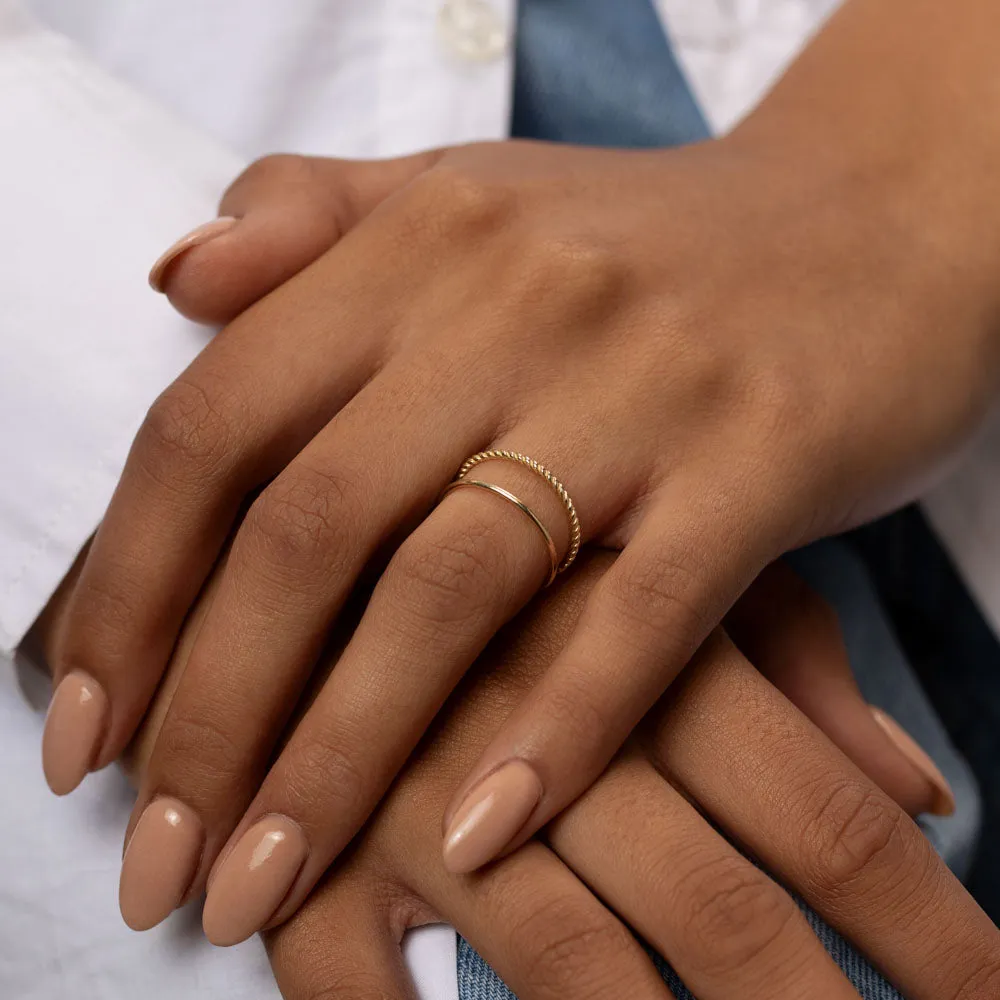 Rope Stacker Ring in 10k Gold