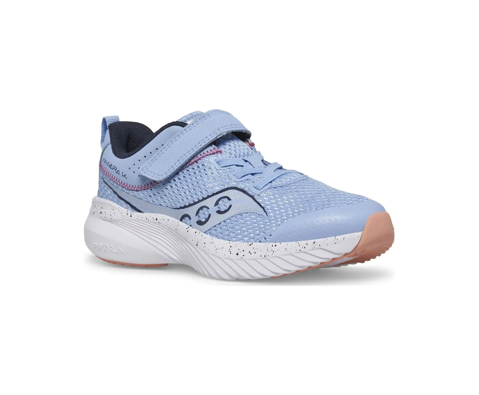 Saucony Little Girls Kinvara 14 A/C Velcro Sneaker Light Blue