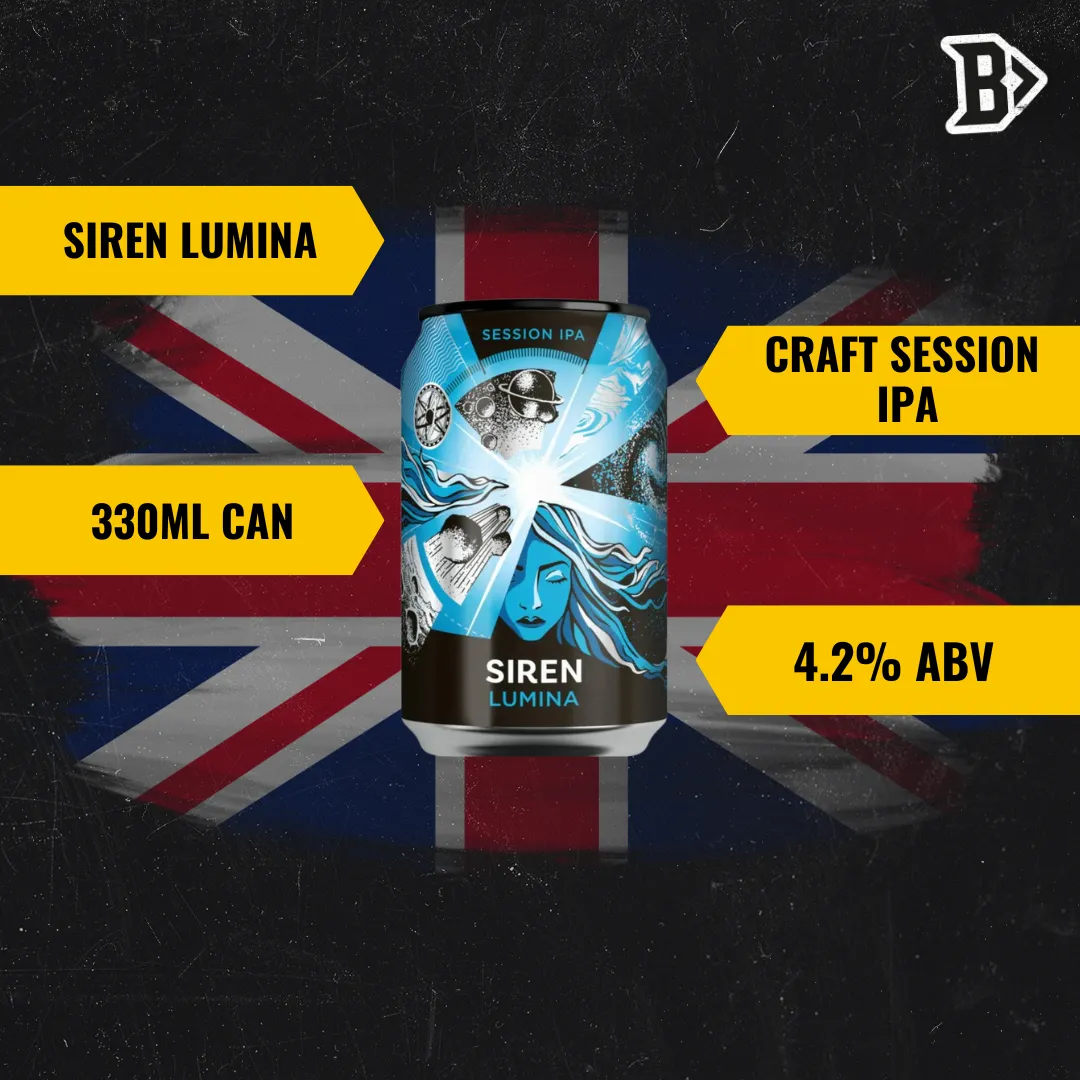 Siren Lumina Craft Session IPA Gluten Free 330ml Cans (12 Pack) - 4.2% ABV