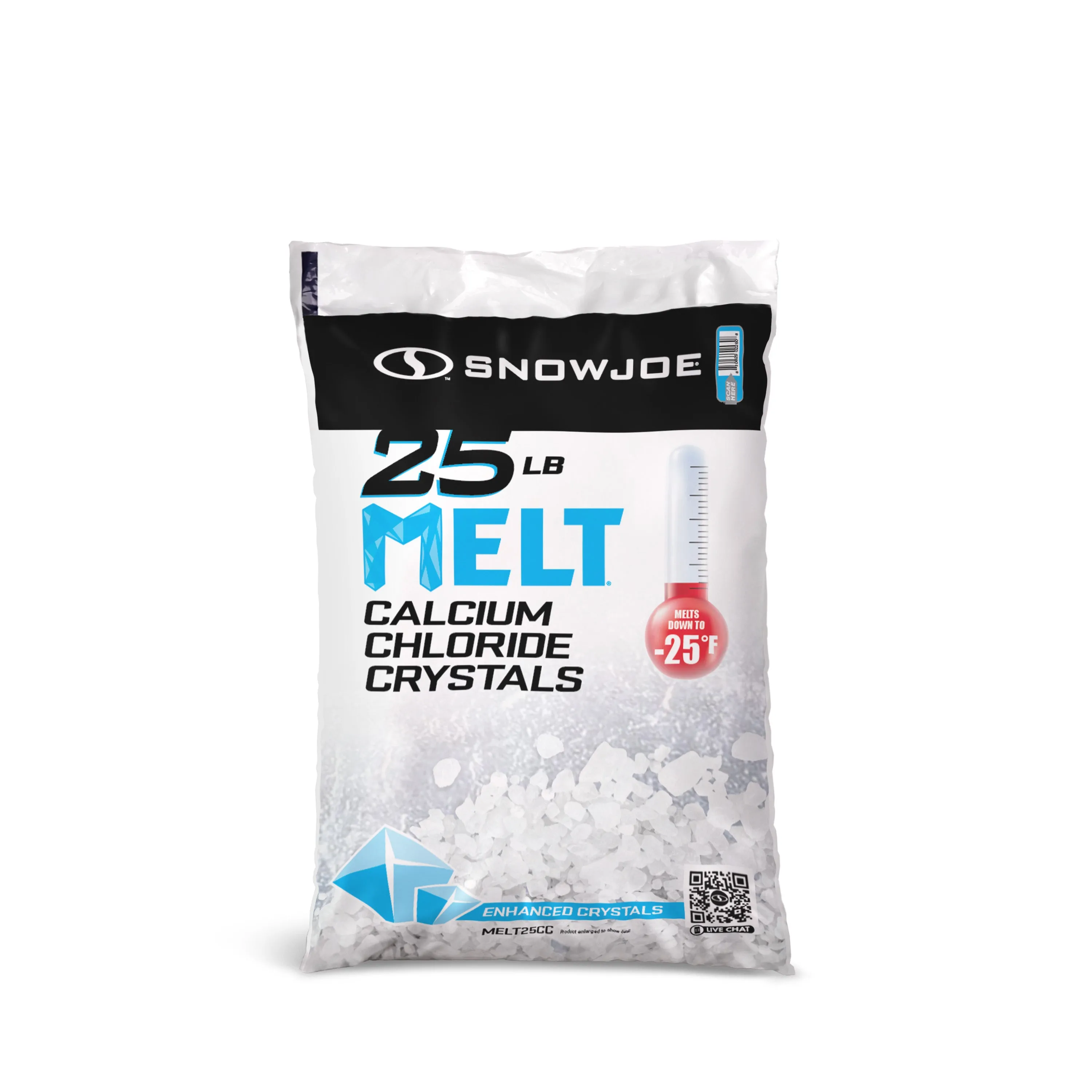 Snow Joe MELT25CC Calcium Chloride Crystals Ice Melter | 25 Lbs.