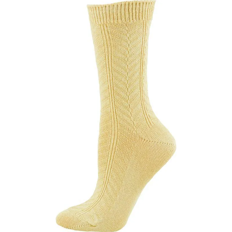 Women's Crew Socks, Women's Chevron Pattern Bamboo Crew Socks - 3 Pair Pack